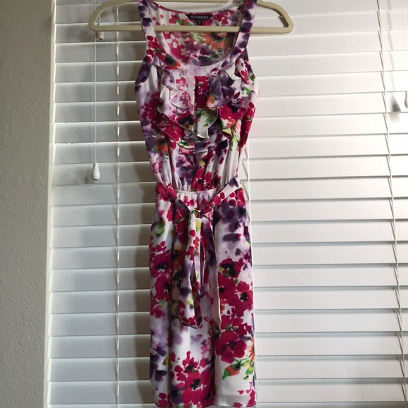 Floral Ruffle Dress by Express - Picture 3 of 3